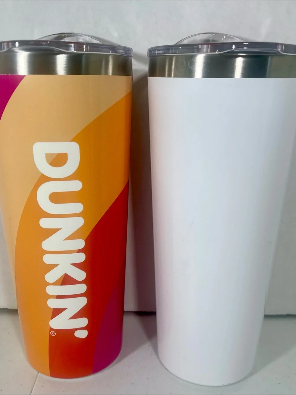 Dunkin Donuts 20oz Travel Tumbler Qty 2 Stainless 2023 RB0123 Ice Coffee